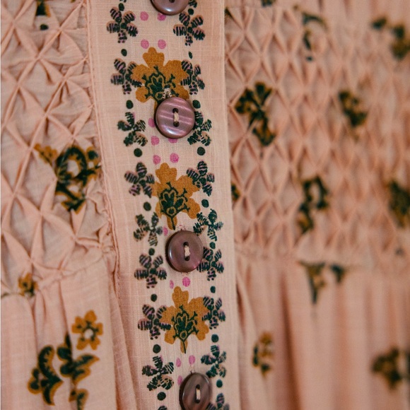 Anthropologie Printed Buttondown Drop-Waist Dress - Picture 4 of 5